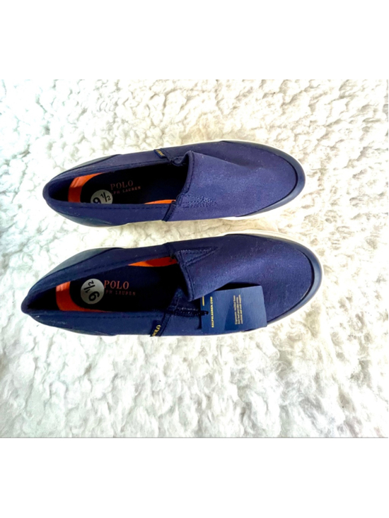 NWOB Polo Ralph Lauren Men Navy Slip on Canvas Loafers Size 9.5D main image 5